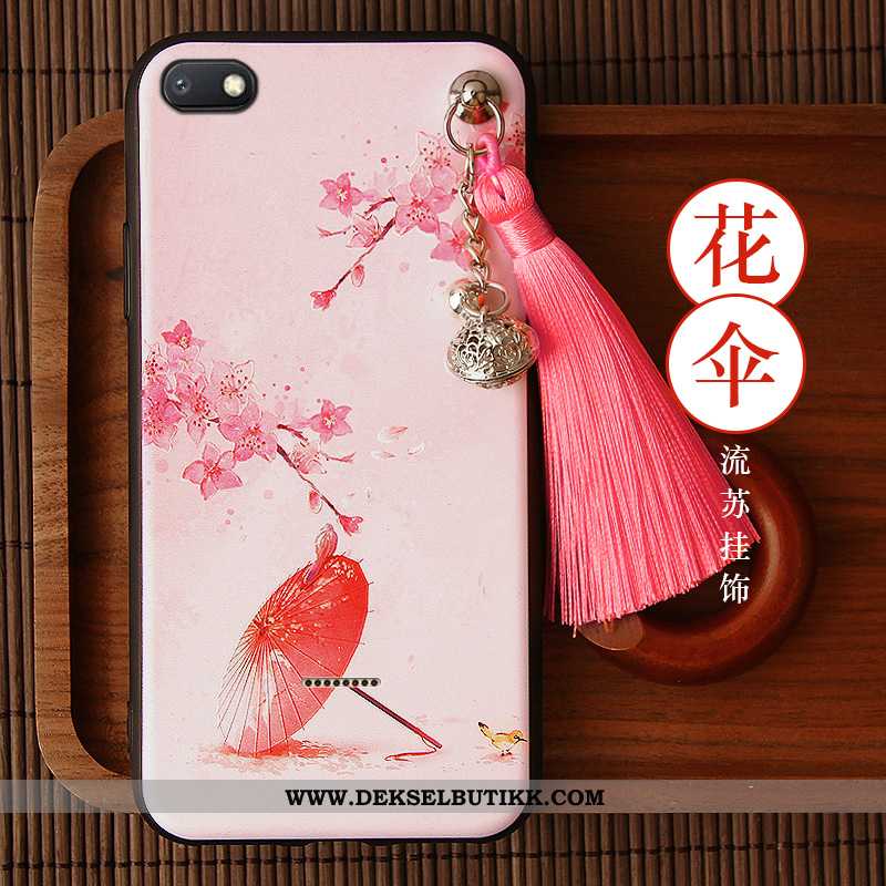 Deksel Xiaomi Redmi 6a Silikon Net Red Vintage Kinesisk Stil Lilla, Etui Xiaomi Redmi 6a Beskyttelse