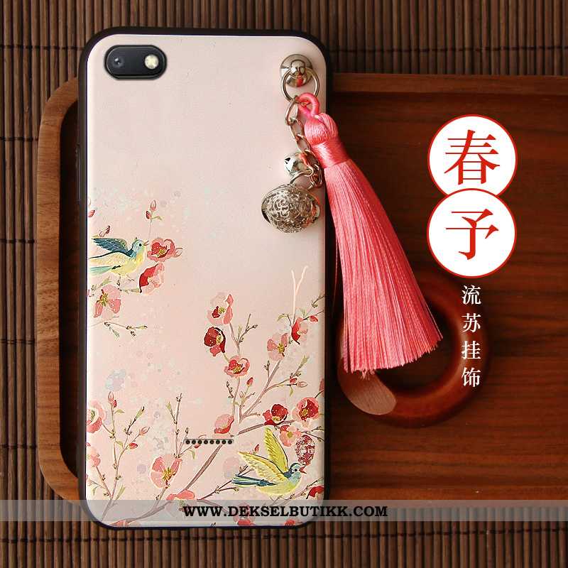 Deksel Xiaomi Redmi 6a Silikon Net Red Vintage Kinesisk Stil Lilla, Etui Xiaomi Redmi 6a Beskyttelse