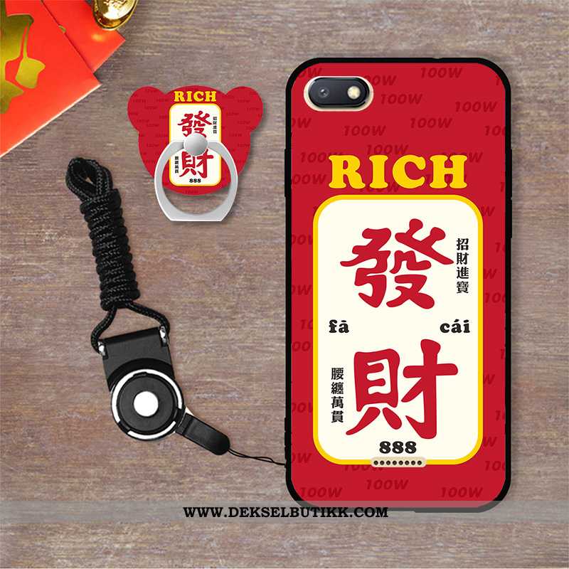 Deksel Xiaomi Redmi 6a Trend Cartoon Etui Rød Hvitt, Xiaomi Redmi 6a Myke Rabatt