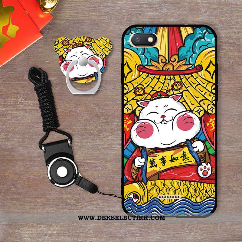 Deksel Xiaomi Redmi 6a Trend Cartoon Etui Rød Hvitt, Xiaomi Redmi 6a Myke Rabatt