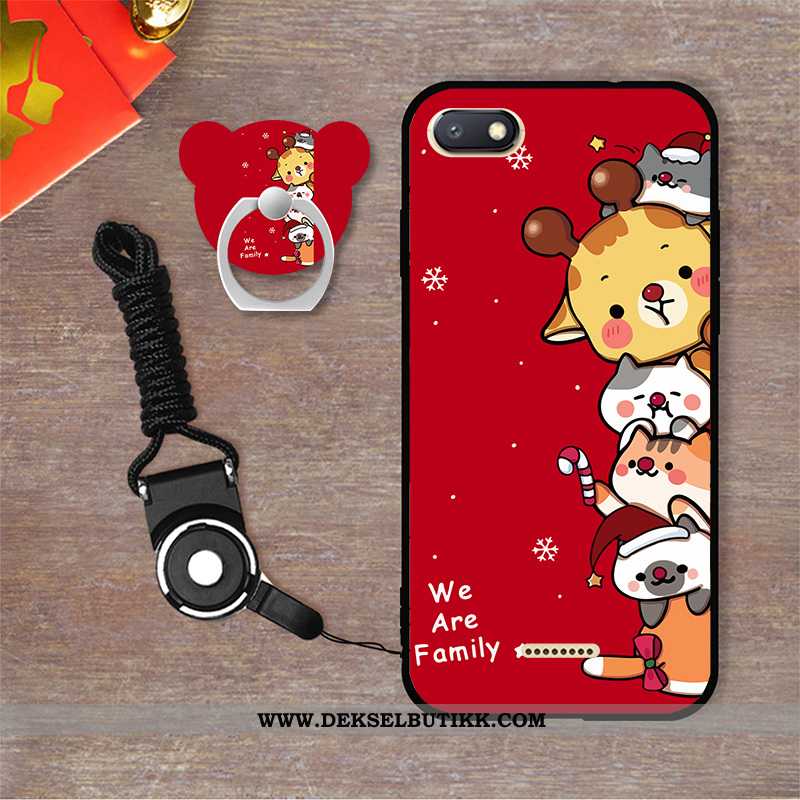 Deksel Xiaomi Redmi 6a Trend Cartoon Etui Rød Hvitt, Xiaomi Redmi 6a Myke Rabatt