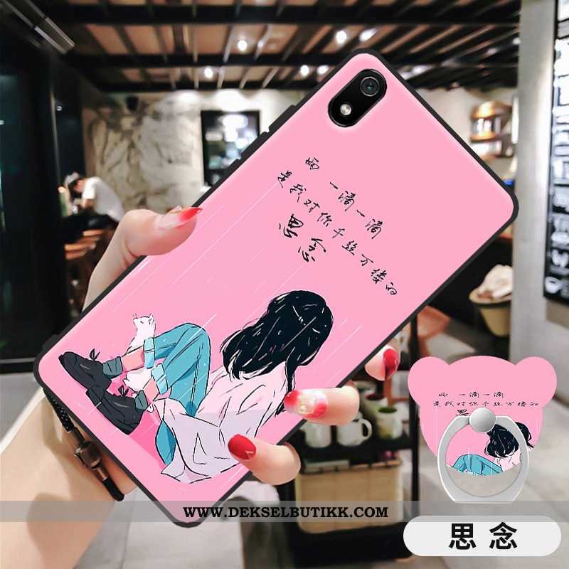 Deksel Xiaomi Redmi 7a Myke Rød Cartoon Nubuck Rosa, Etui Xiaomi Redmi 7a Beskyttelse Tilbud