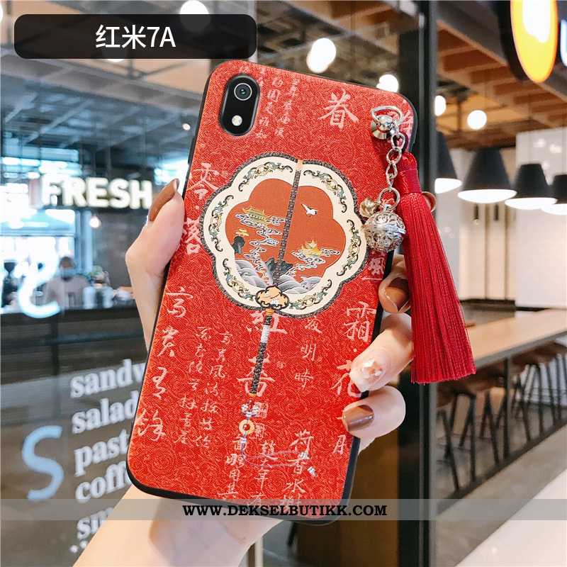 Deksel Xiaomi Redmi 7a Myke Sklisikre Kinesisk Stil Fersk Rosa, Etui Xiaomi Redmi 7a Silikon Tilbud