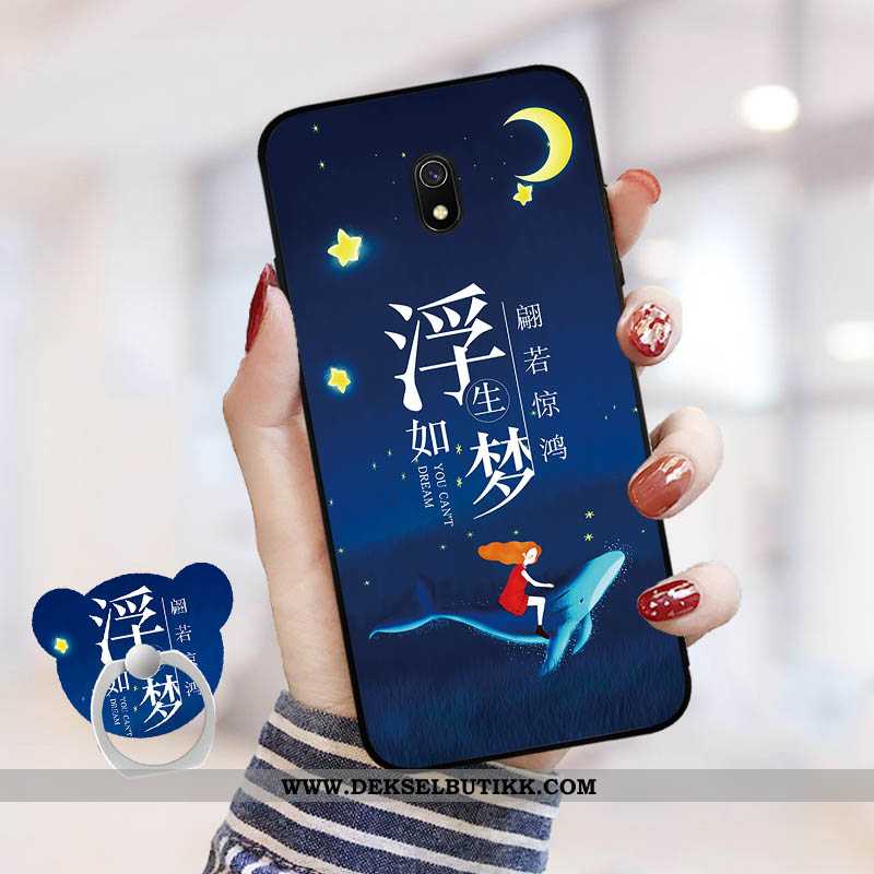 Deksel Xiaomi Redmi 8a Cartoon Net Red Blå Beskyttelse, Etui Xiaomi Redmi 8a Trend Rabatt