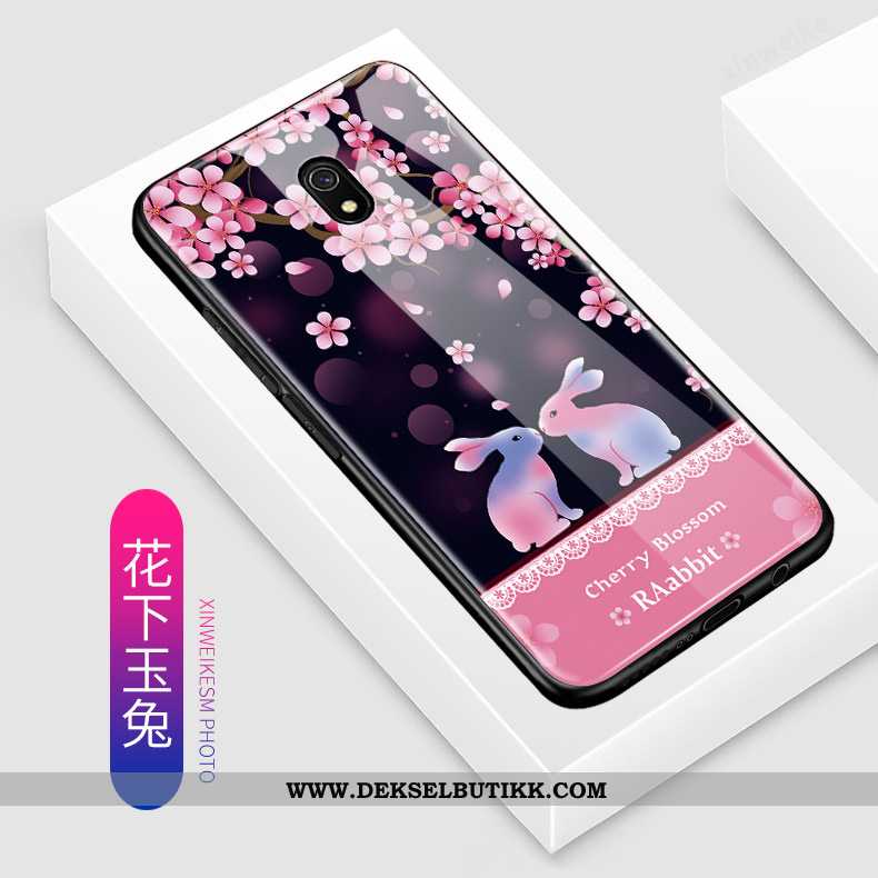 Deksel Xiaomi Redmi 8a Glass Rød Tempe~~pos Anti-fall Rosa, Etui Xiaomi Redmi 8a Cartoon Billig