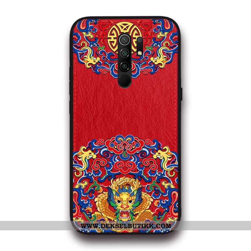 Deksel Xiaomi Redmi 9 Trend Anti-fall Alt Inkludert Mønster Rød, Etui Xiaomi Redmi 9 Myke Billig