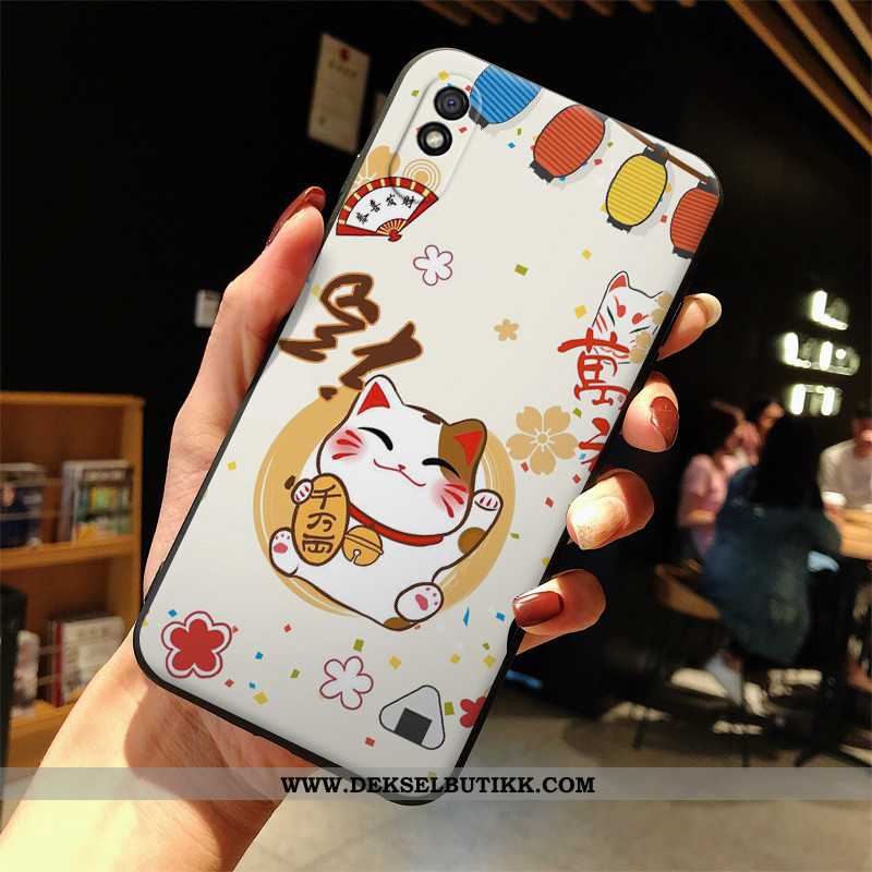 Deksel Xiaomi Redmi 9a Beskyttelse Cartoon Katt Liten Hvitt, Etui Xiaomi Redmi 9a Mote Tilbud