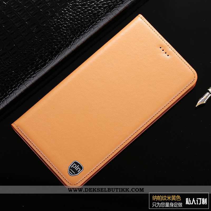 Deksel Xiaomi Redmi 9a Beskyttelse Liten Folio Gul, Etui Xiaomi Redmi 9a Skinn Rabatt