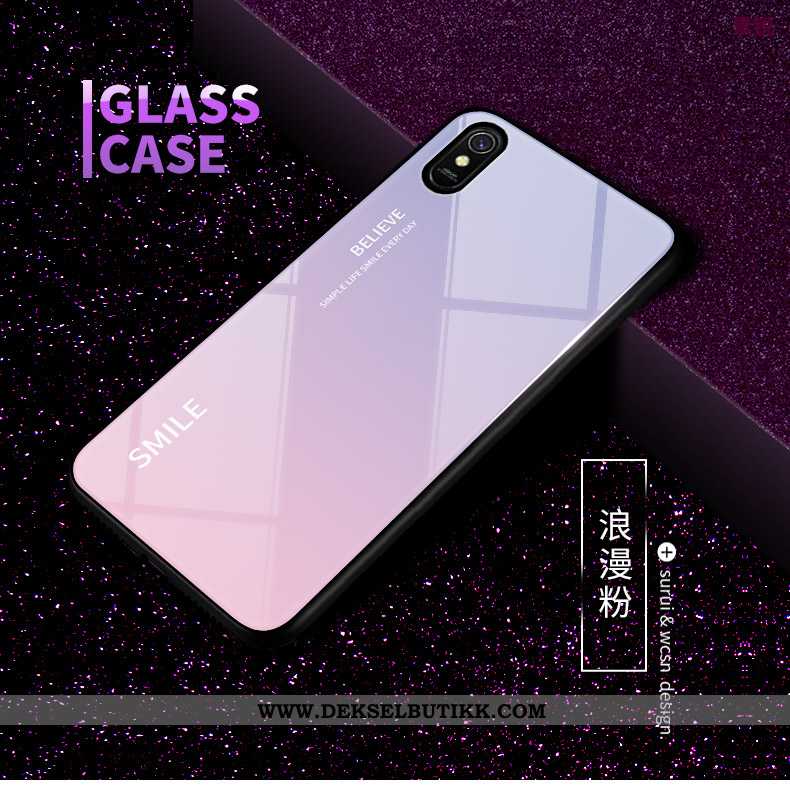 Deksel Xiaomi Redmi 9a Glass Rød Liten Mobiltelefon, Etui Xiaomi Redmi 9a Av Personlighet Tilbud