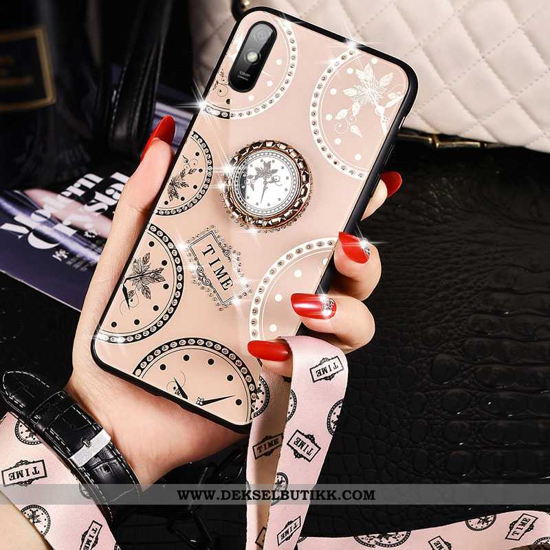 Deksel Xiaomi Redmi 9a Mote Tempe~~pos Net Red Hvitt, Etui Xiaomi Redmi 9a Hengende Ornamenter Billi