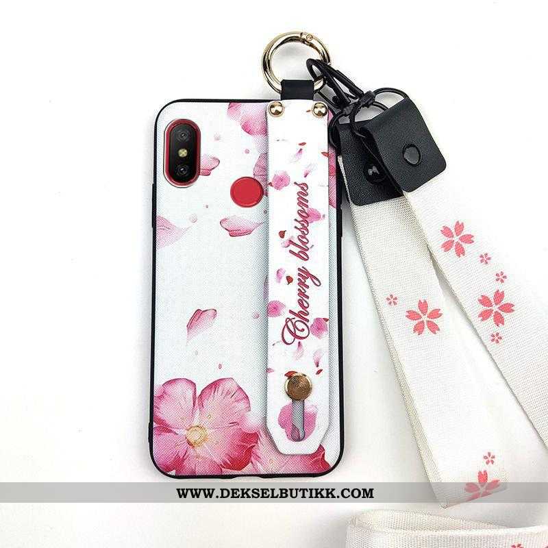 Deksel Xiaomi Redmi Note 5 Beskyttelse Blomster Myke Rød Hvitt, Etui Xiaomi Redmi Note 5 Hengende Or