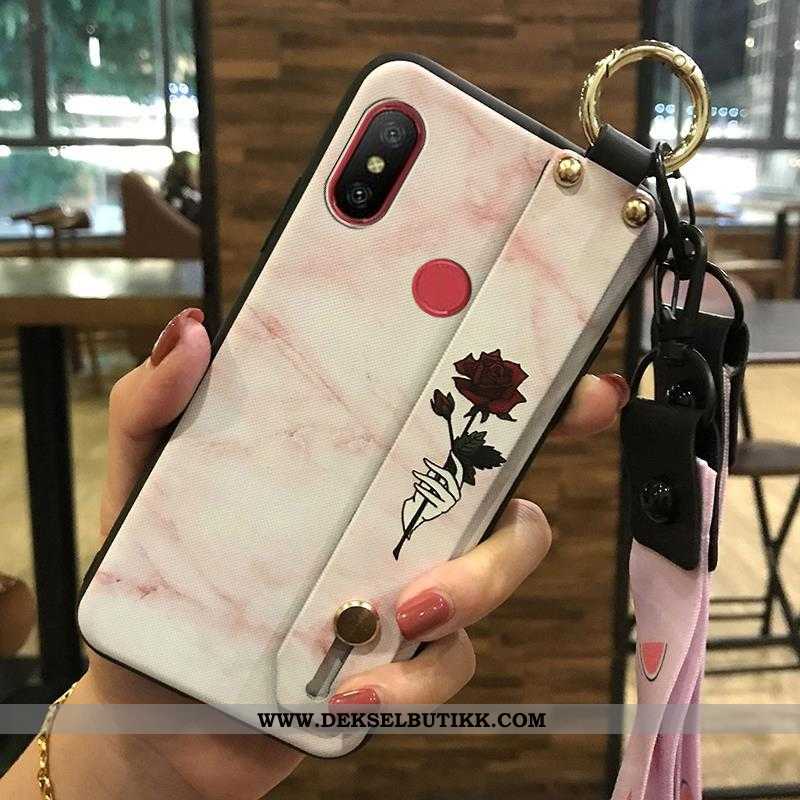 Deksel Xiaomi Redmi Note 5 Beskyttelse Blomster Myke Rød Hvitt, Etui Xiaomi Redmi Note 5 Hengende Or