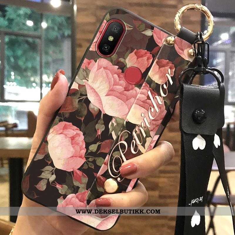 Deksel Xiaomi Redmi Note 5 Beskyttelse Blomster Myke Rød Hvitt, Etui Xiaomi Redmi Note 5 Hengende Or