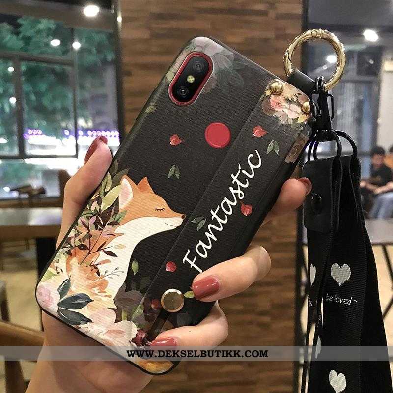 Deksel Xiaomi Redmi Note 5 Beskyttelse Blomster Myke Rød Hvitt, Etui Xiaomi Redmi Note 5 Hengende Or