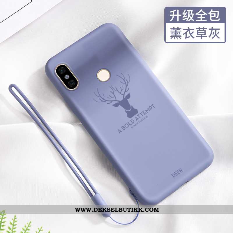 Deksel Xiaomi Redmi Note 6 Pro Nubuck Svart Silikon, Etui Xiaomi Redmi Note 6 Pro Myke Kjøpe