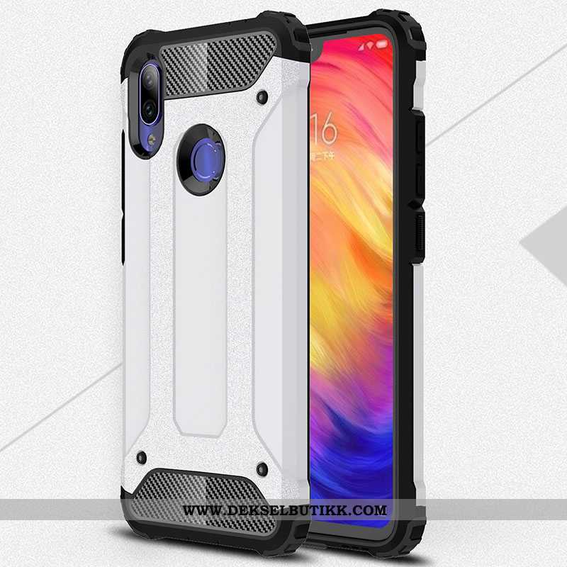 Deksel Xiaomi Redmi Note 7 Beskyttelse Mobiltelefon Anti-fall Silikon Hvitt, Etui Xiaomi Redmi Note 