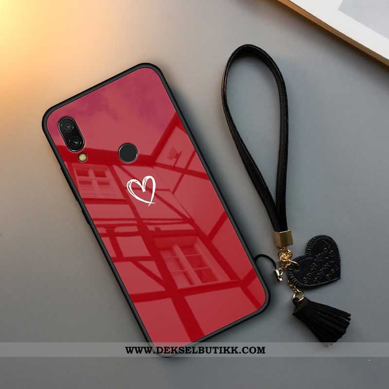 Deksel Xiaomi Redmi Note 7 Beskyttelse Myke Mobiltelefon Net Red Rød, Etui Xiaomi Redmi Note 7 Glass