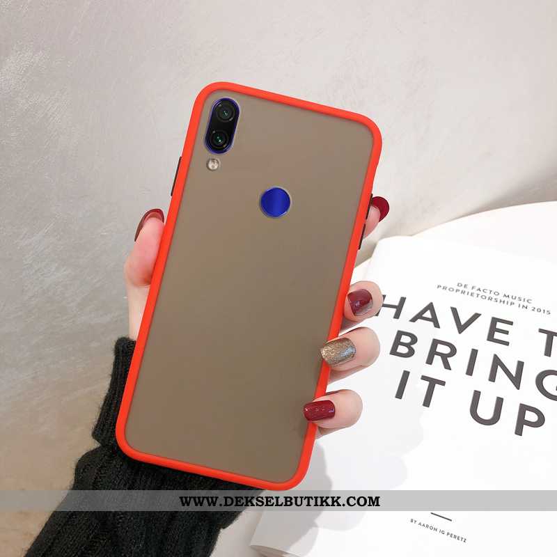 Deksel Xiaomi Redmi Note 7 Beskyttelse Rød Myke, Etui Xiaomi Redmi Note 7 Nubuck Rabatt