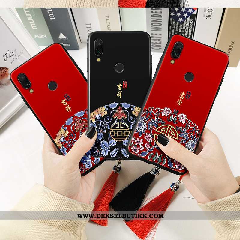 Deksel Xiaomi Redmi Note 7 Trykk Trend Relieff Mobiltelefon Svart, Etui Xiaomi Redmi Note 7 Av Perso