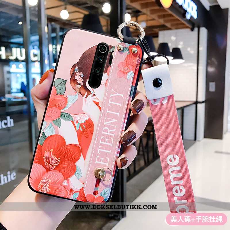 Deksel Xiaomi Redmi Note 8 Pro Hengende Ornamenter Beskyttelse Mobiltelefon Rosa, Etui Xiaomi Redmi 