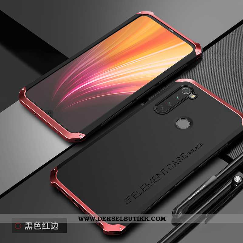 Deksel Xiaomi Redmi Note 8t Nubuck Metall Silikon Net Red Rød, Etui Xiaomi Redmi Note 8t Av Personli