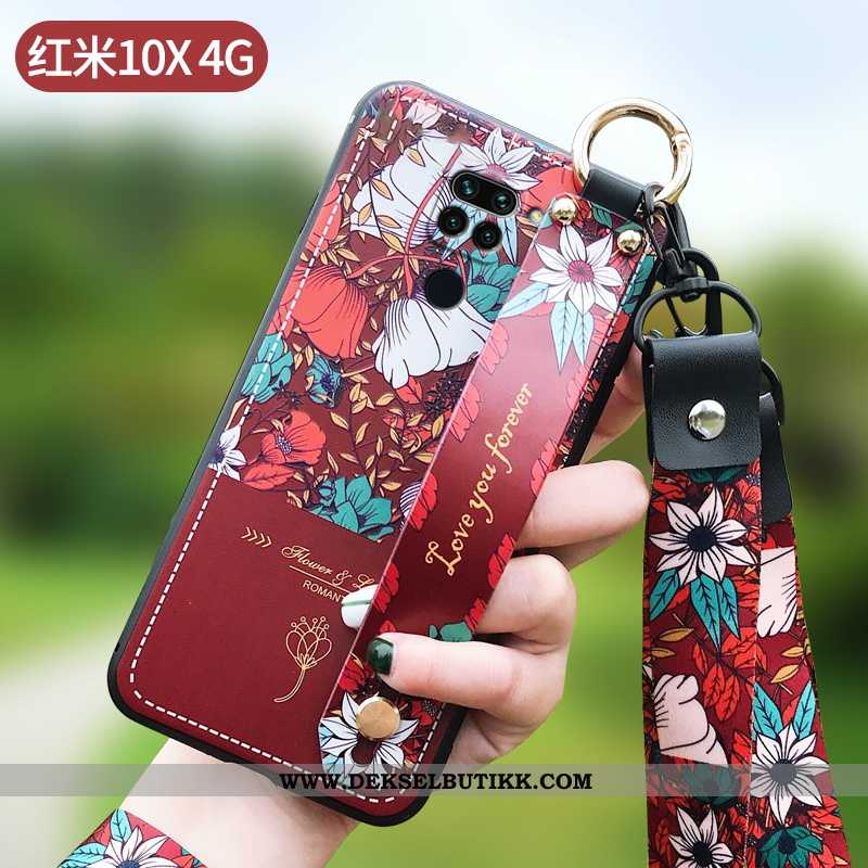 Deksel Xiaomi Redmi Note 9 Beskyttelse Blomster Tynne Mønster Rosa, Etui Xiaomi Redmi Note 9 Hengend