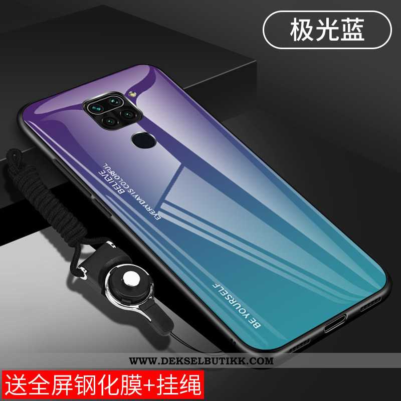 Deksel Xiaomi Redmi Note 9 Hengende Ornamenter Grønn Glass Beskyttelse, Etui Xiaomi Redmi Note 9 Av 