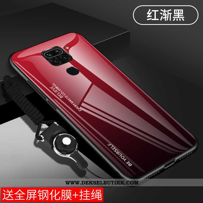 Deksel Xiaomi Redmi Note 9 Hengende Ornamenter Grønn Glass Beskyttelse, Etui Xiaomi Redmi Note 9 Av 