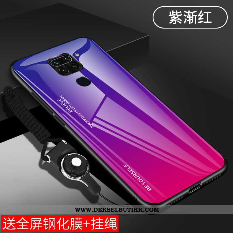 Deksel Xiaomi Redmi Note 9 Hengende Ornamenter Grønn Glass Beskyttelse, Etui Xiaomi Redmi Note 9 Av 