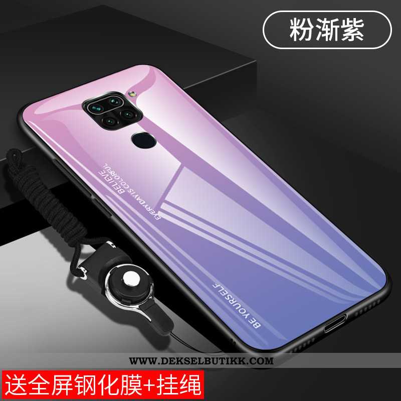 Deksel Xiaomi Redmi Note 9 Hengende Ornamenter Grønn Glass Beskyttelse, Etui Xiaomi Redmi Note 9 Av 