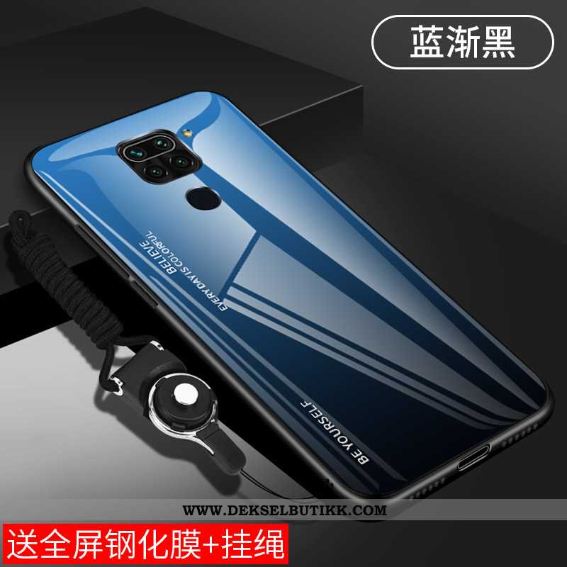 Deksel Xiaomi Redmi Note 9 Hengende Ornamenter Grønn Glass Beskyttelse, Etui Xiaomi Redmi Note 9 Av 