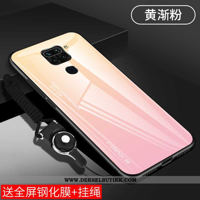 Deksel Xiaomi Redmi Note 9 Hengende Ornamenter Grønn Glass Beskyttelse, Etui Xiaomi Redmi Note 9 Av 