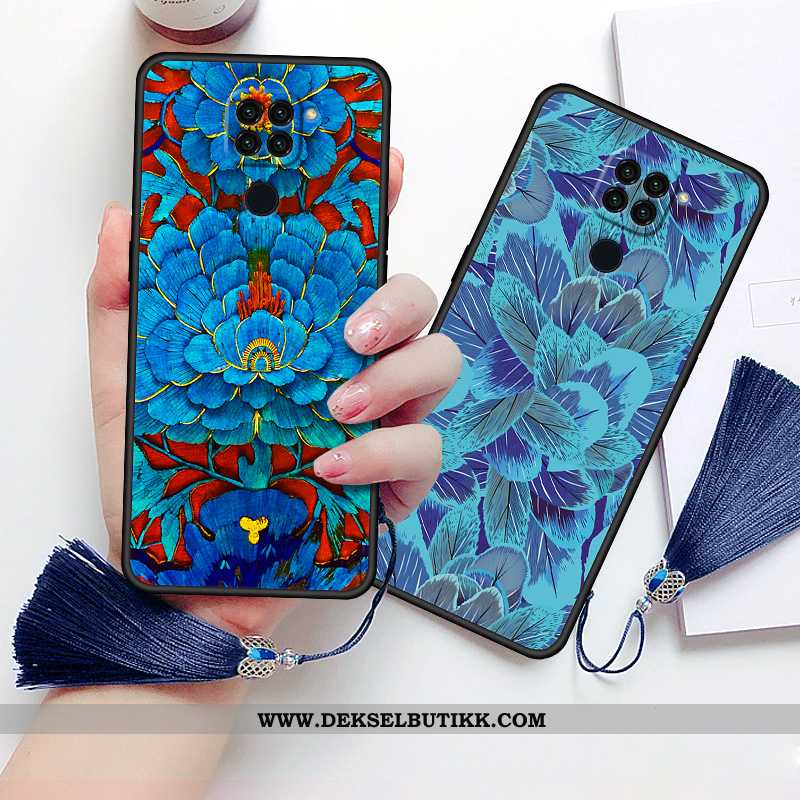 Deksel Xiaomi Redmi Note 9 Vintage Lovers Anti-fall Blå, Etui Xiaomi Redmi Note 9 Myke Rabatt