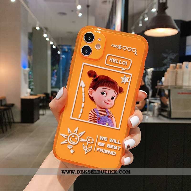 Deksel iPhone 11 Myke Cartoon Vakker Orange Oransje, Etui iPhone 11 Gjennomsiktig Tilbud