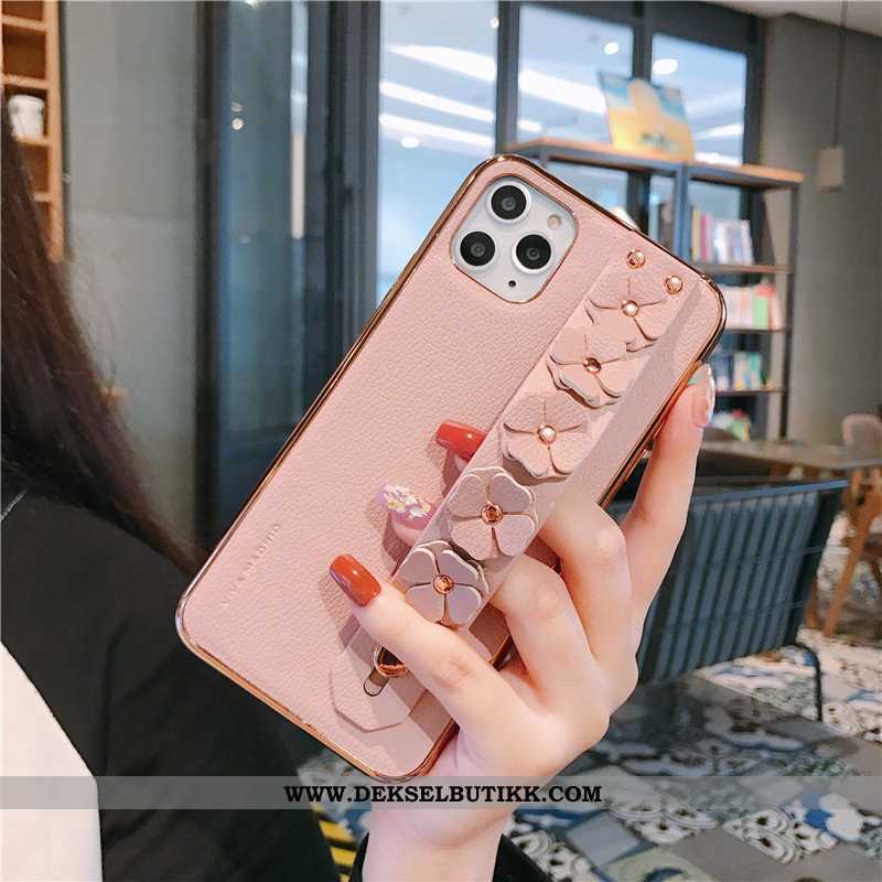 Deksel iPhone 11 Pro Max Beskyttelse Støtte Skinn Lette Rosa, Etui iPhone 11 Pro Max Skinndeksel But