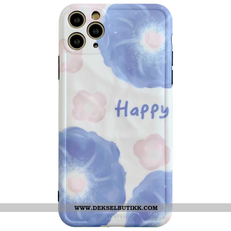 Deksel iPhone 11 Pro Max Kreativ Vind Blomster Blå, Etui iPhone 11 Pro Max Silikon Rabatt