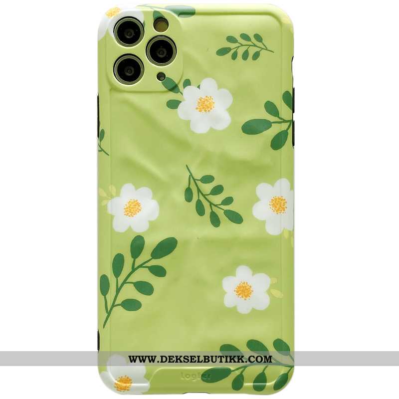 Deksel iPhone 11 Pro Max Myke Etui Blomster Beskyttelse Grønn, iPhone 11 Pro Max Silikon Kjøpe