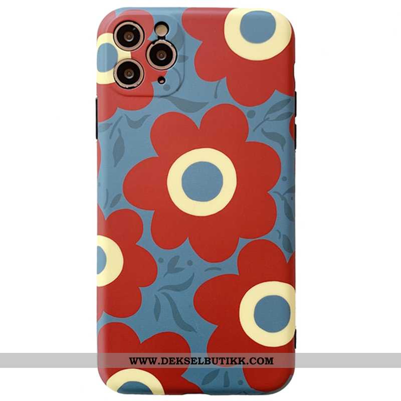 Deksel iPhone 11 Pro Max Trend Silikon Blomster Rød, Etui iPhone 11 Pro Max Myke Tilbud