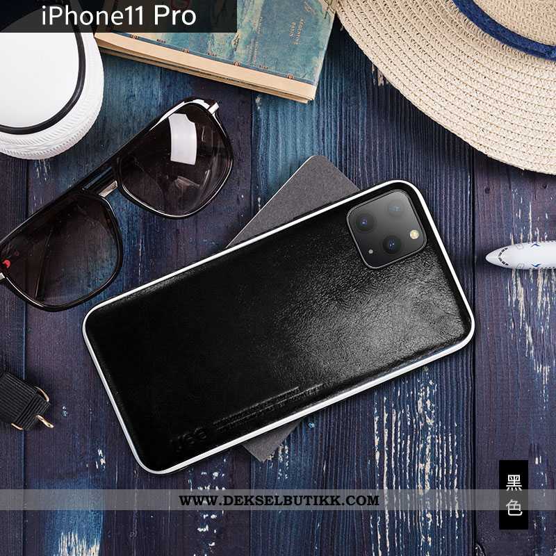 Deksel iPhone 11 Pro Myke Rød Lær, Etui iPhone 11 Pro Skinn Tilbud