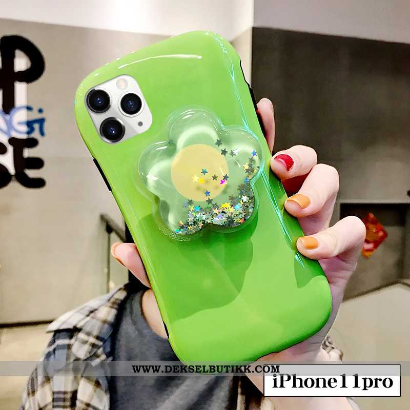 Deksel iPhone 11 Pro Trend Etui Blomster Anti-fall Grønn, iPhone 11 Pro Silikon Tilbud