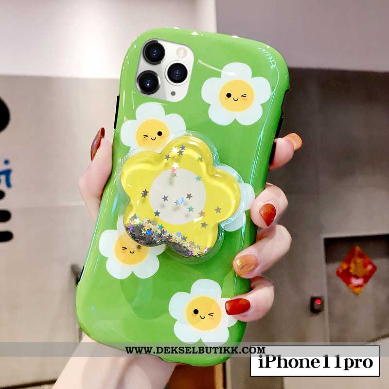 Deksel iPhone 11 Pro Trend Etui Blomster Anti-fall Grønn, iPhone 11 Pro Silikon Tilbud