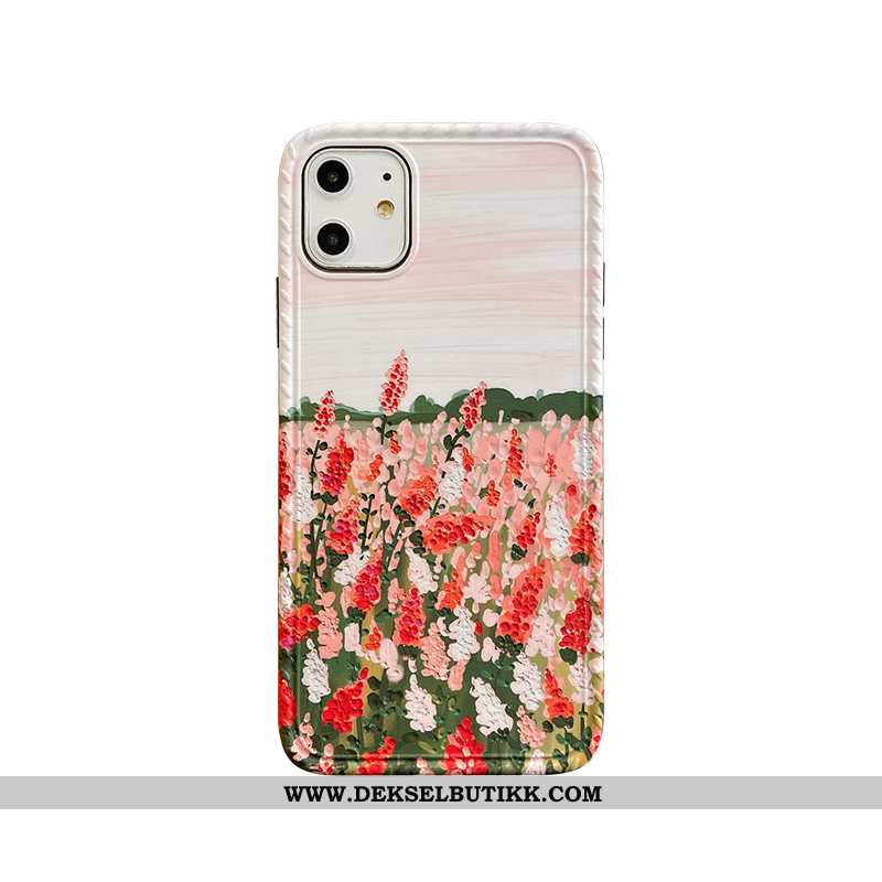 Deksel iPhone 11 Vintage Av Personlighet Blomster Etui Rosa, iPhone 11 Silikon Kjøpe