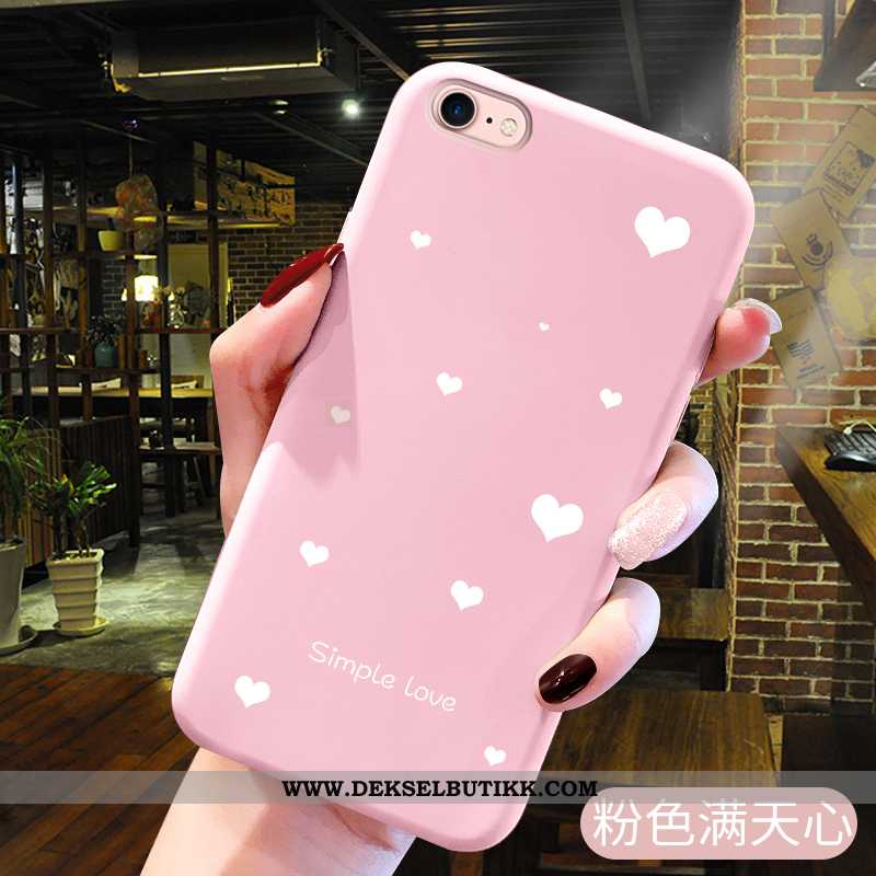 Deksel iPhone 6/6s Cartoon Nye Anti-fall Farge Malt Rosa, Etui iPhone 6/6s Silikon Billige