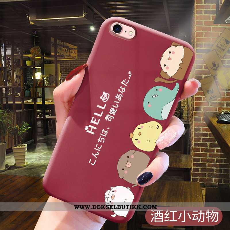 Deksel iPhone 6/6s Cartoon Nye Anti-fall Farge Malt Rosa, Etui iPhone 6/6s Silikon Billige