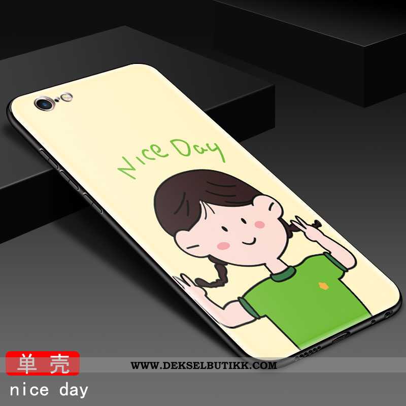 Deksel iPhone 6/6s Kreativ Av Personlighet Glass Gul, Etui iPhone 6/6s Cartoon Salg