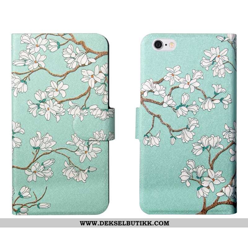 Deksel iPhone 6/6s Plus Blomster Mobiltelefon Silikon Enkel Blå, Etui iPhone 6/6s Plus Trend Tilbud