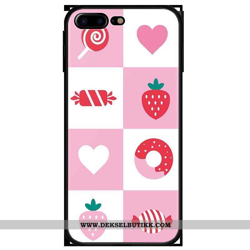 Deksel iPhone 7 Plus Cartoon Etui Lovers Pu Rosa, iPhone 7 Plus Beskyttelse Tilbud