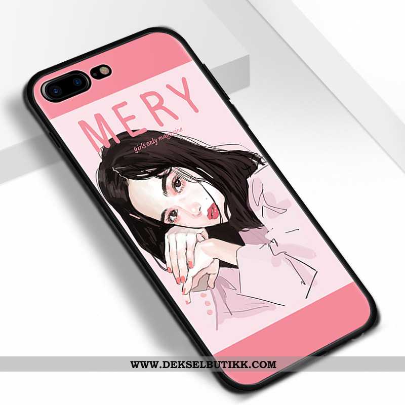 Deksel iPhone 7 Plus Cartoon Etui Lovers Pu Rosa, iPhone 7 Plus Beskyttelse Tilbud