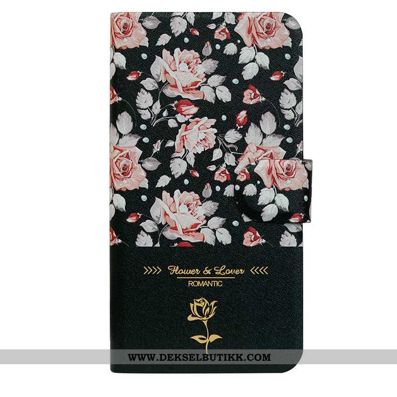 Deksel iPhone 7 Skinndeksel Trend Enkel Blomster Svart, Etui iPhone 7 Luksus Billige