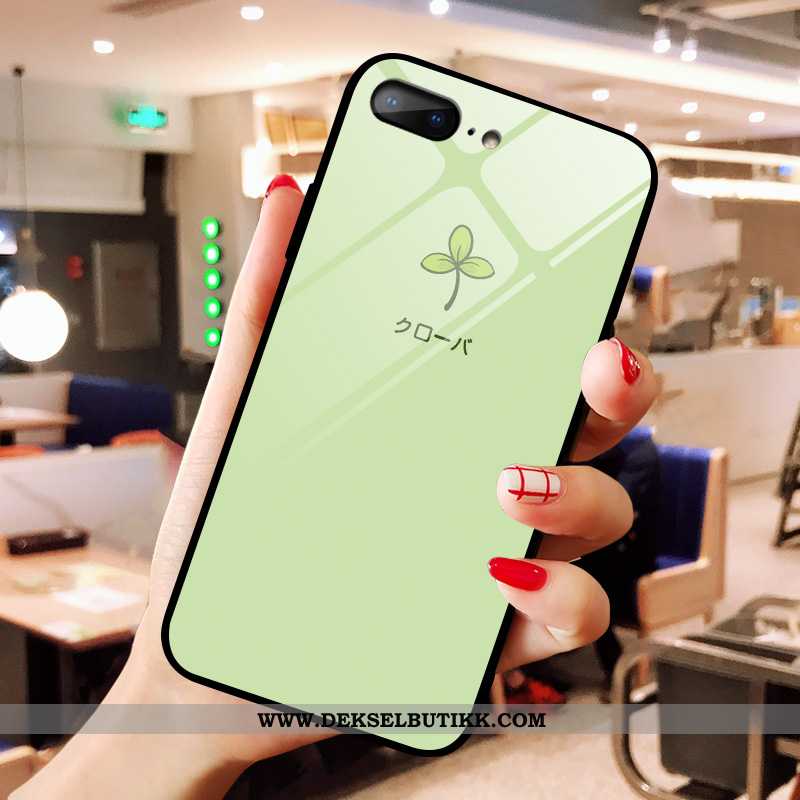 Deksel iPhone 8 Plus Glass Grønn Mobiltelefon Lucky, Etui iPhone 8 Plus Cartoon Kjøpe